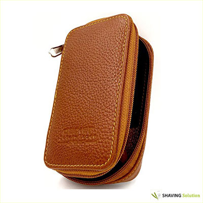 Genuine Leather Safety Razor Travel Case