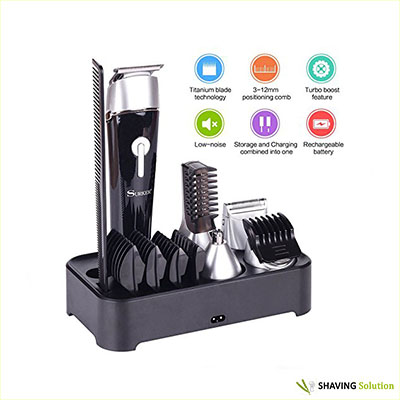 Best Beard Trimmer for Long Beards SROCKER Cordless, Rechargeable, and Waterproof Beard Trimmer with Stand