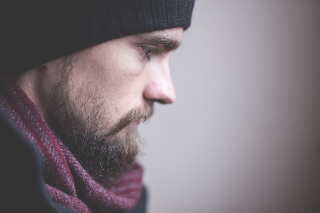 bearded adult man