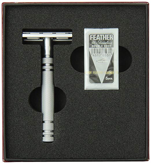 Feather All Stainless Steel Double-Edge Razor