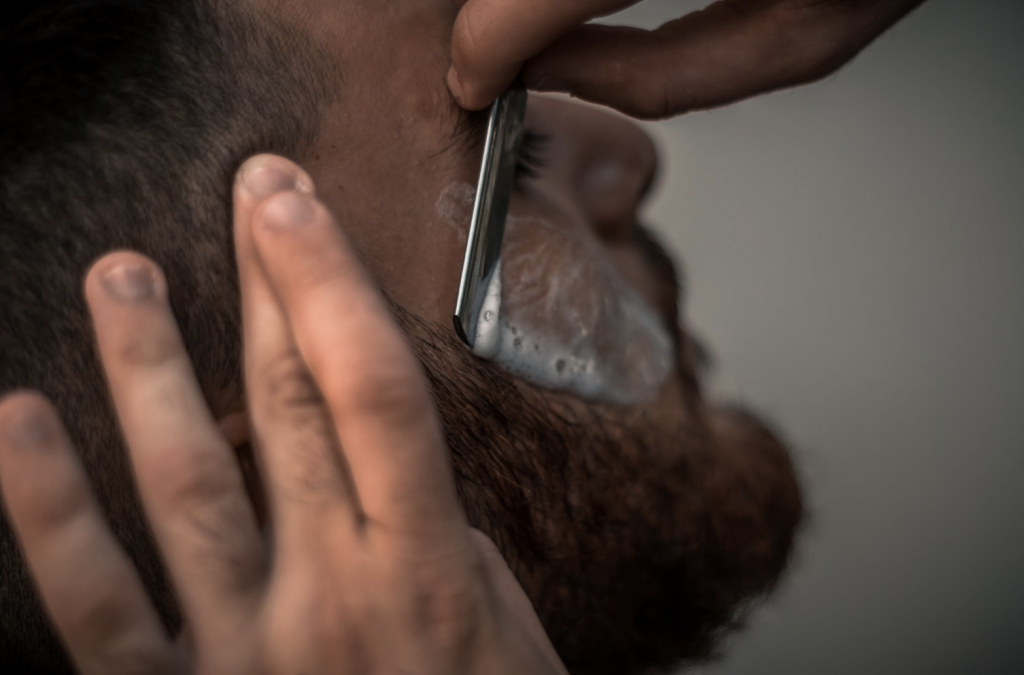 man shaving