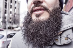 man with long black beard