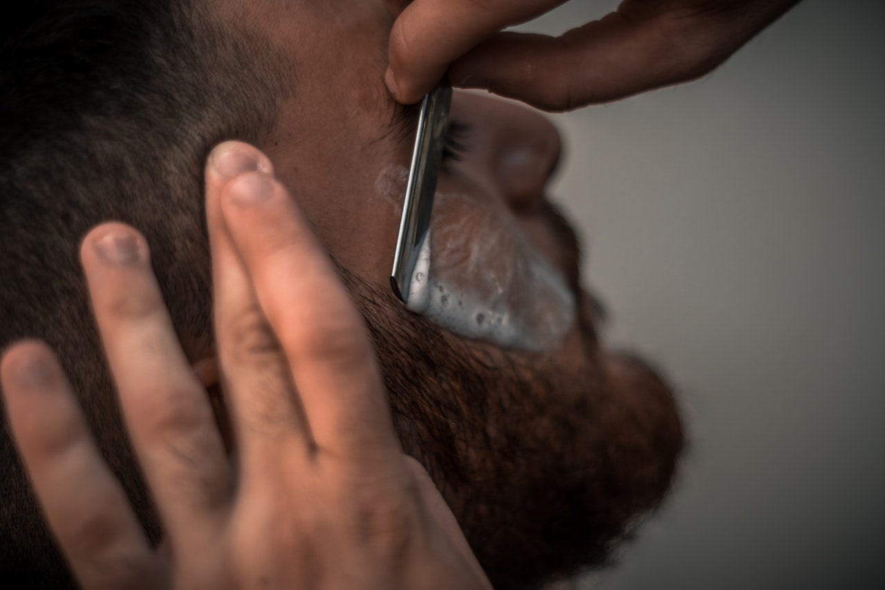 man shaving